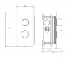 OMNIRES Bateria wannowo - prysznicowa podtynkowa termostatyczna CONTOUR antracyt CT8036AT